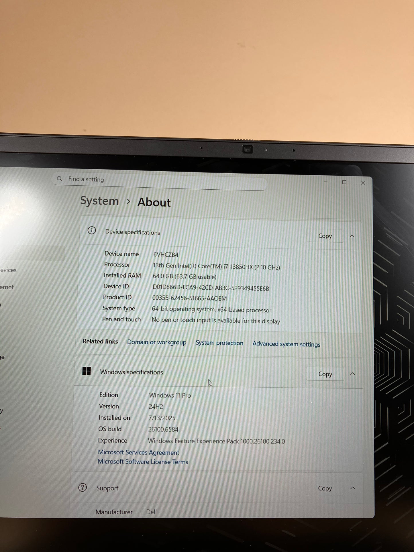 Dell Precision 7680 16"  i7-13850HX 2.1GHz 64GB RAM 512GB SSD RTX 1000