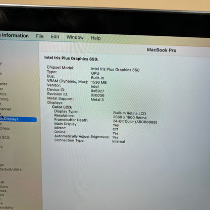 2017 Apple MacBook Air 13.3" i5 3.1GHz 8GB RAM 256GB SSD Space Gray A1706