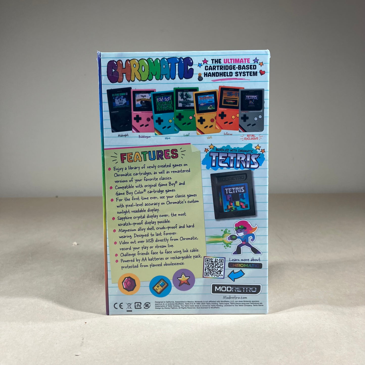 New Chromatic 1st Edition WAVE BLUE with Tetris Game