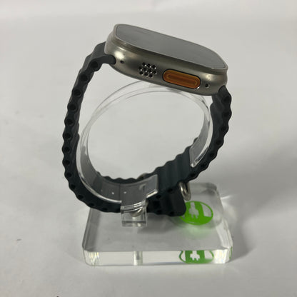 Unlocked Apple Watch Ultra 49MM Natural Titanium Black Solo Loop MQET3LL/A