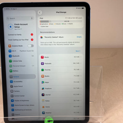 Unlocked Apple iPad Pro 11" 1st Gen 64GB Space gray A2013