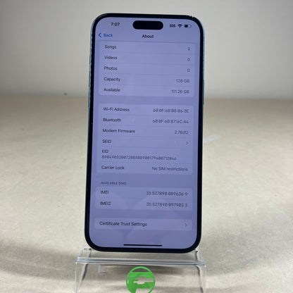 Unlocked Apple iPhone 15 Plus 128GB Black MTXR3LL/A