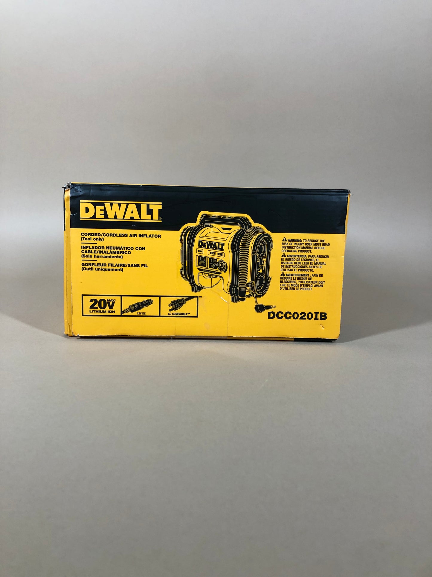 New DeWalt DCC020IB 20V Corded / Cordless Air Inflator