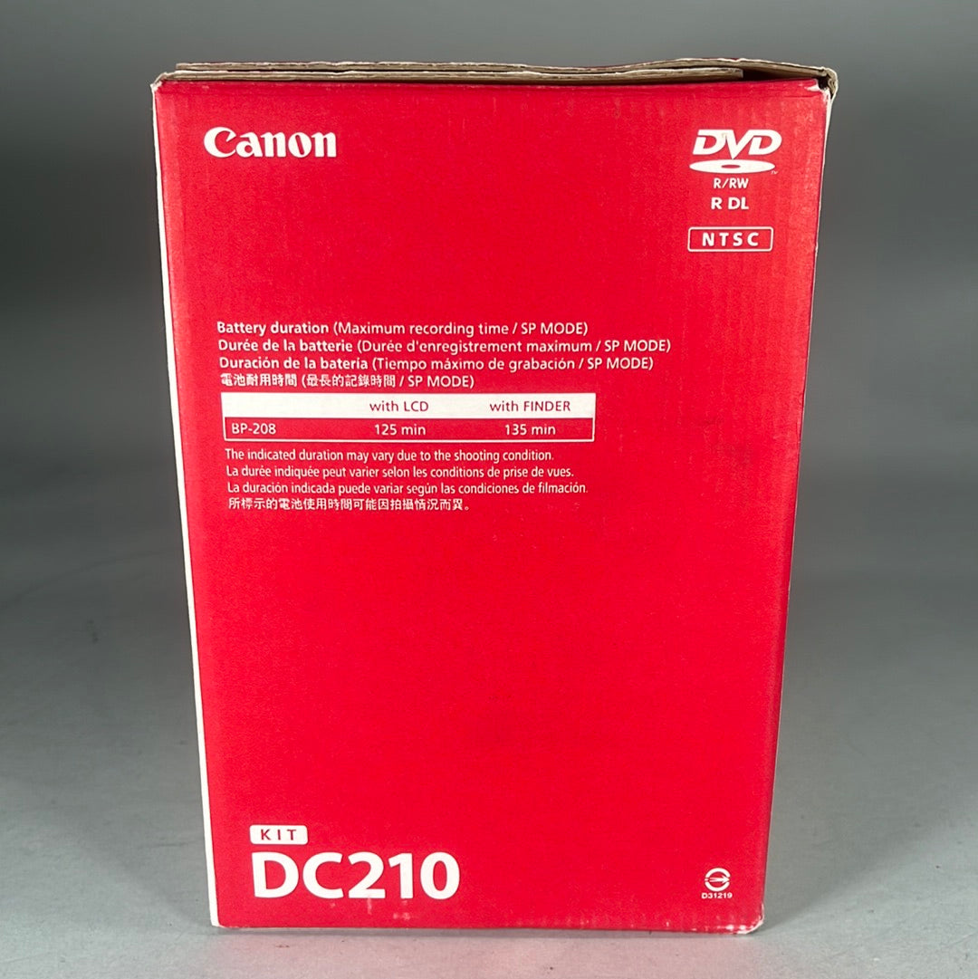 Canon DC210 DVD Camcorder DC210