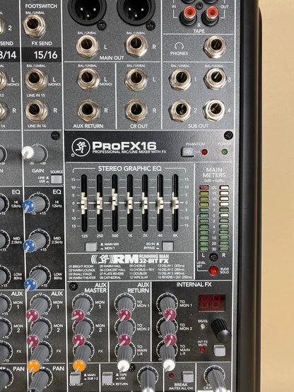 Mackie ProFX16 Professional Mic/Line Mixer with FX POP-PROFX16-V2