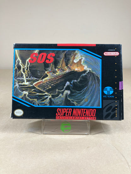 S.O.S. Sink Or Swim (Super Nintendo SNES, 1994) Complete In Box