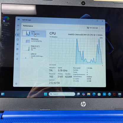 HP Laptop 14-DQ055DX 14" Celeron N4120 1.1GHz 4GB RAM 64GB SSD Intel Arc A370M