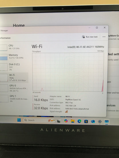 Alienware X14 R1 P150G i7-12700H 4.7GHz 16GB RAM 512GB SSD GeForce RTX 3060