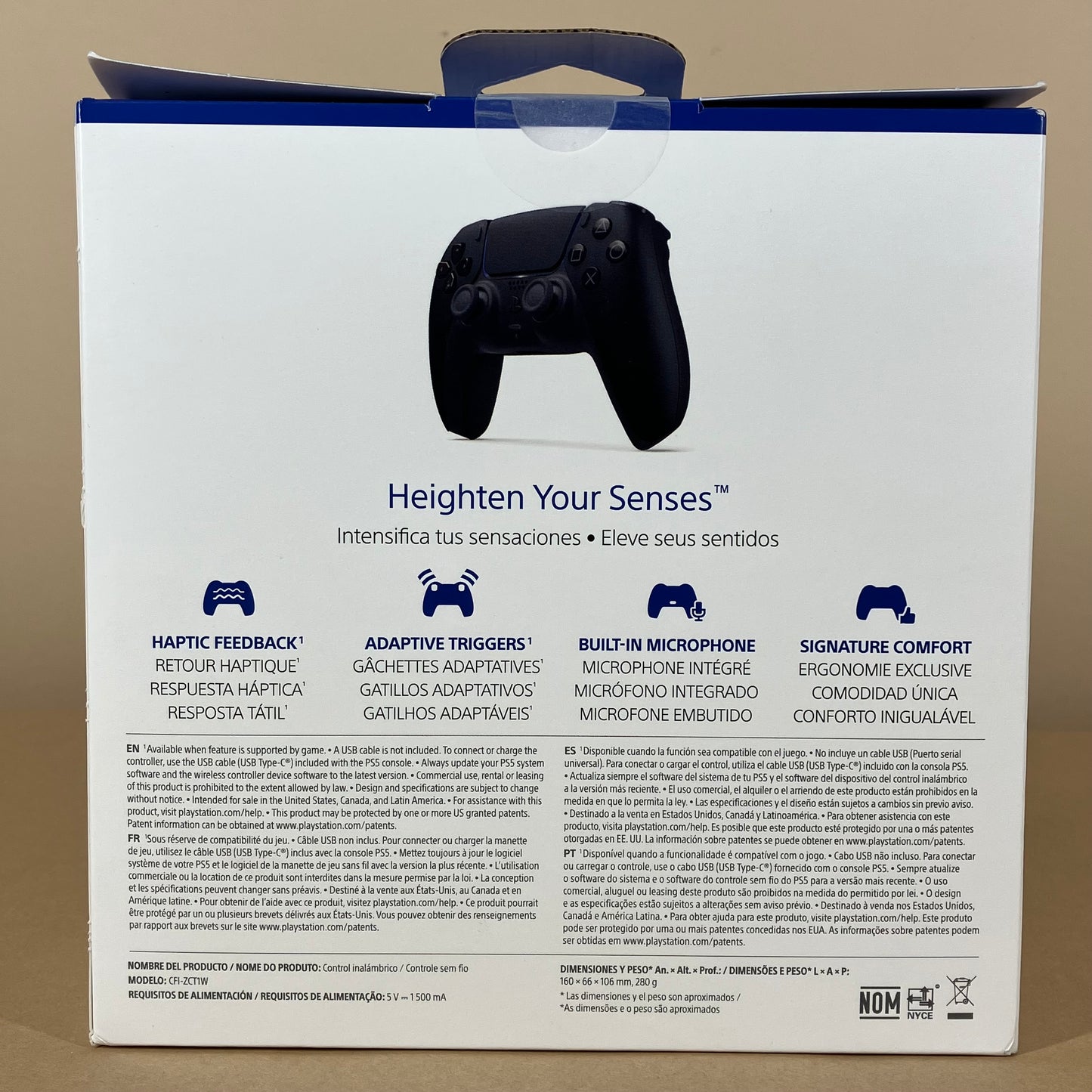 New Sony PlayStation 5 PS5 Dualsense Wireless Controller Black CFI-ZCT1W