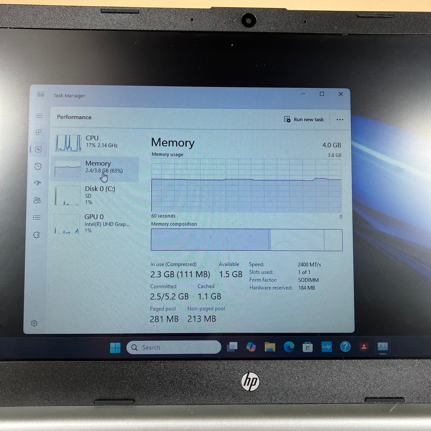 HP Laptop 14-DQ0760DX 14" Celeron N4120 1.1GHz 4GB RAM 128GB SSD