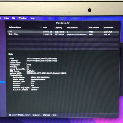 2015 Apple MacBook Air 13.3" i5 1.1GHz 4GB RAM 256GB SSD Silver A1466