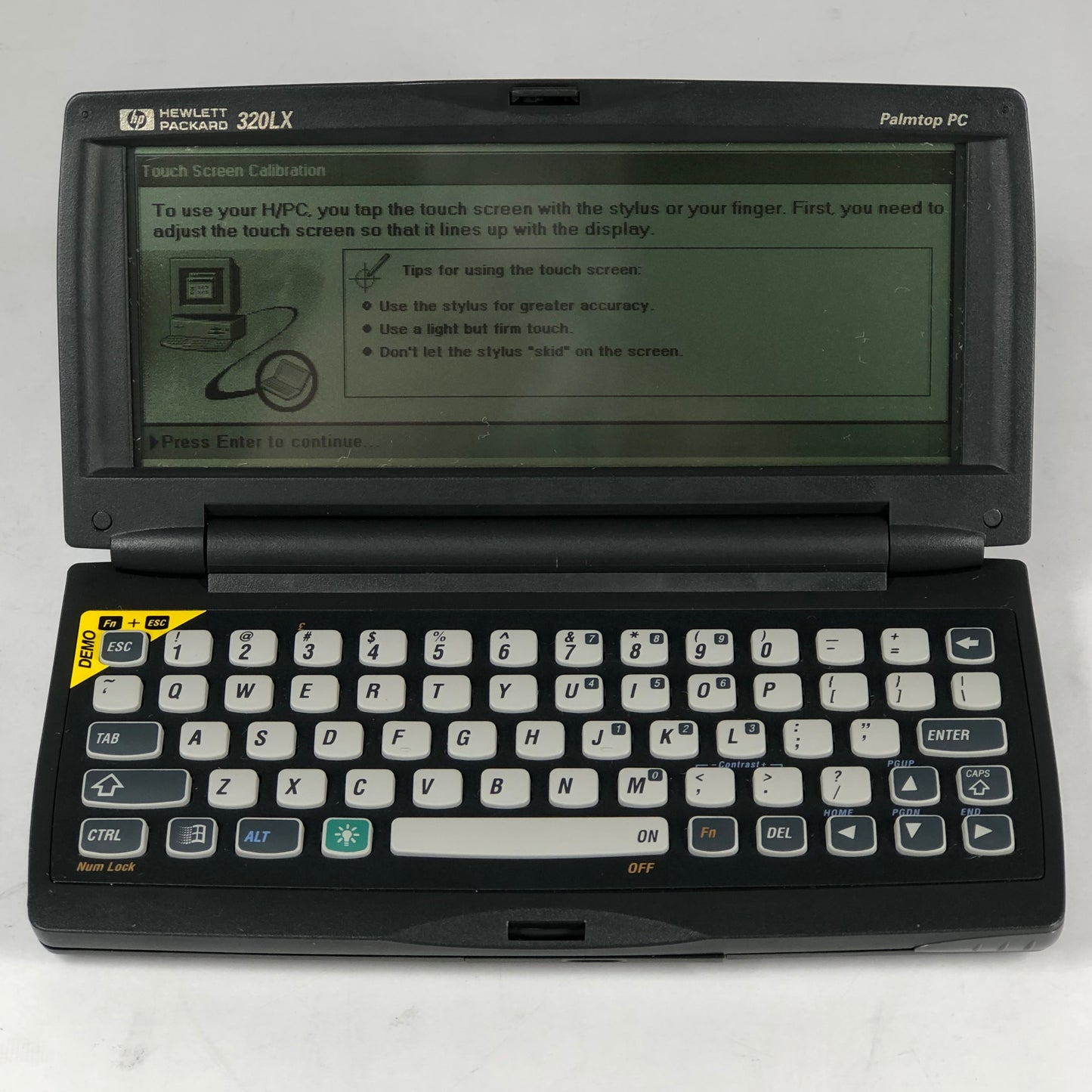 Hewlett Packard Palmtop Handheld PC 320LX Hitachi SH3 CPU 4MB RAM Windows CE