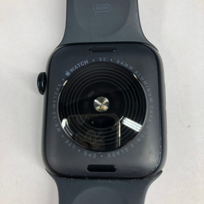 Unlocked Apple Watch SE 2nd Gen 44MM Midnight Aluminum Black Sport Band 
