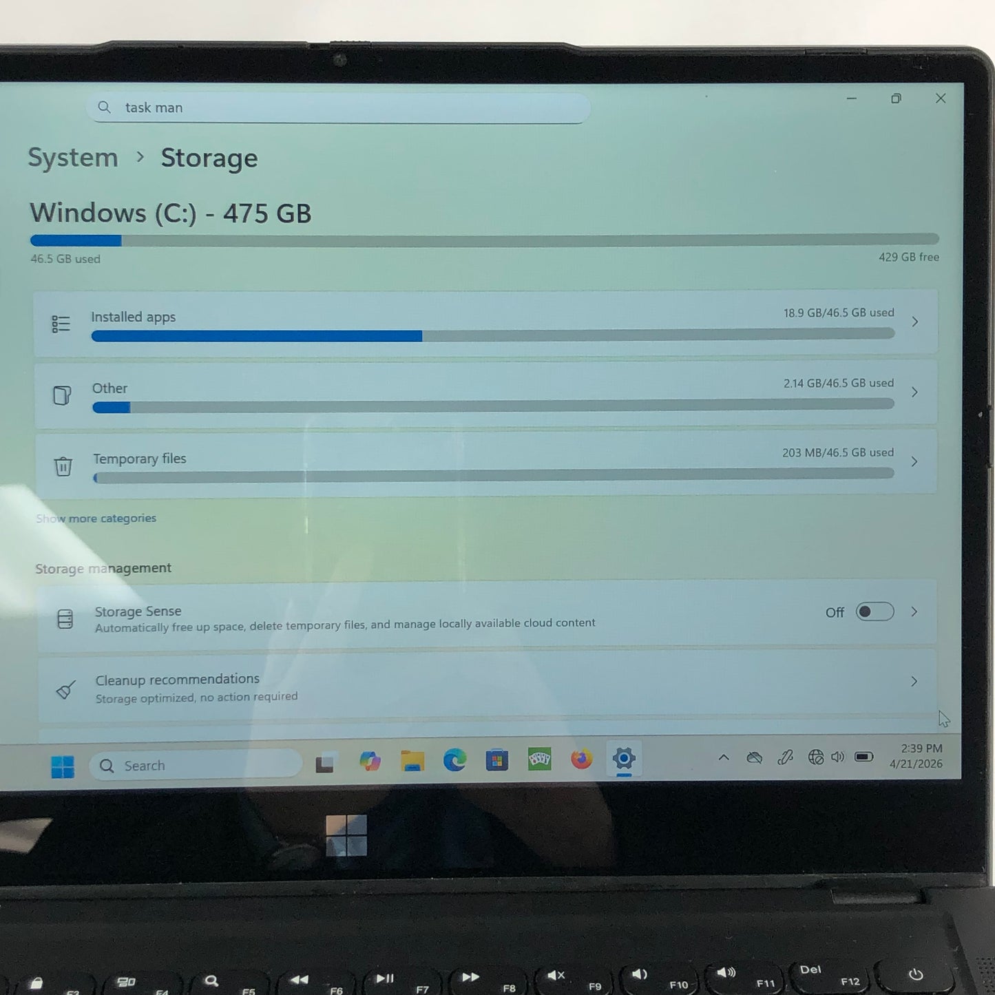 Gateway Ultra Slim Notebook GWTC71427-BK 14.1" i7-1255U 2.6GHz 8GB RAM 512GB SSD
