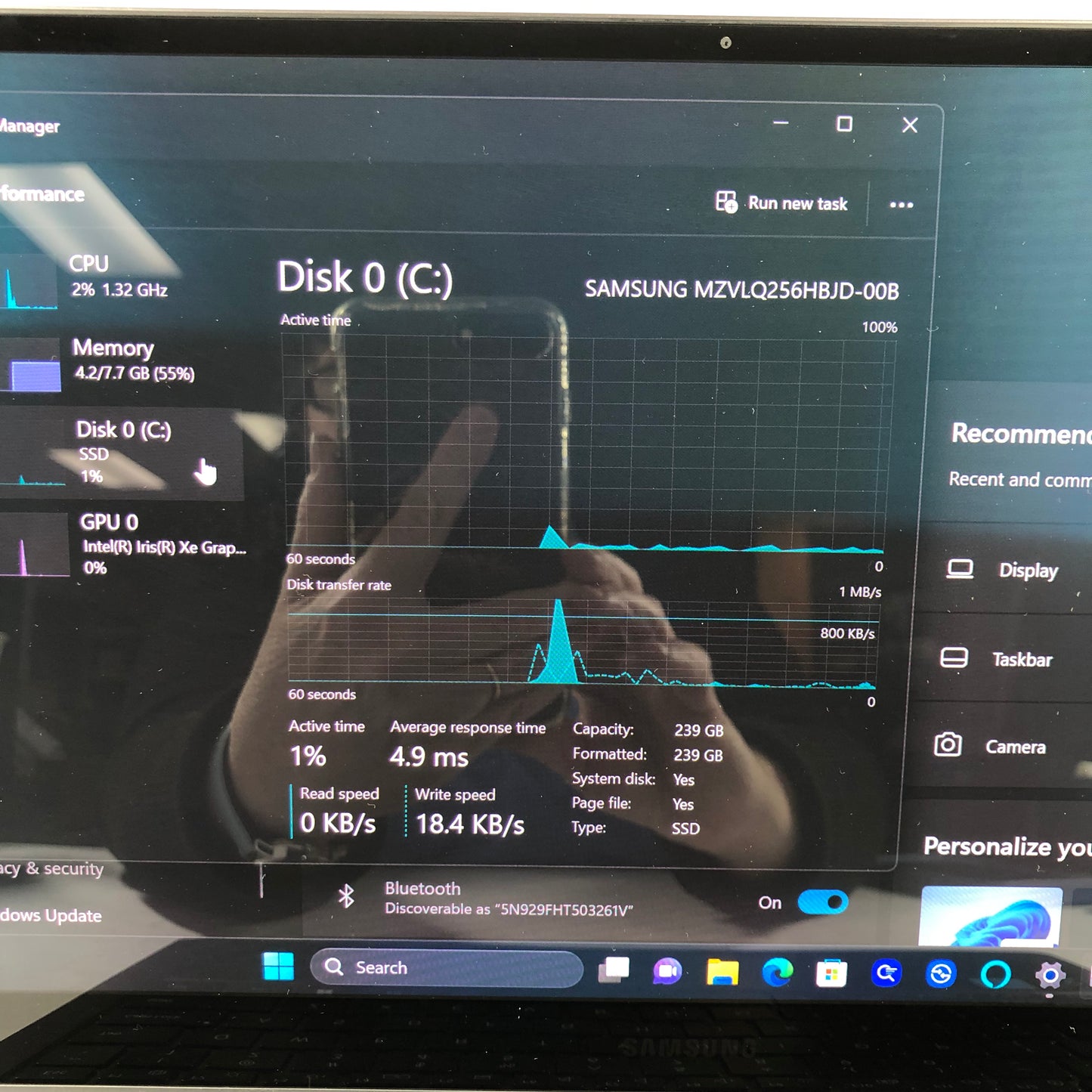 Samsung Galaxy Book 2 360 NP730QED 13.3" i5-1235U 1.3GHz 8GB RAM 256GB SSD