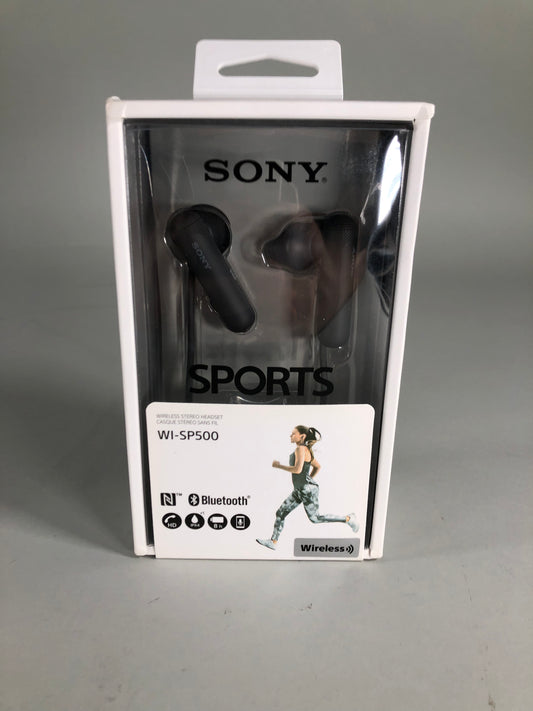 New Sony SPORTS Wireless Stereo Headset Black WI-SP500