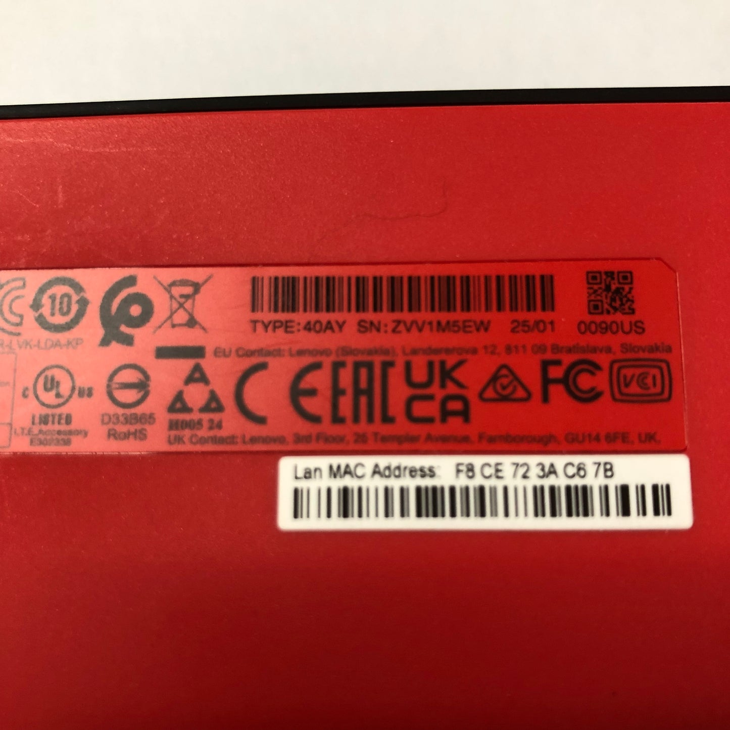 Lenovo  Thinkpad Universal USB-C Dock LDA-KP
