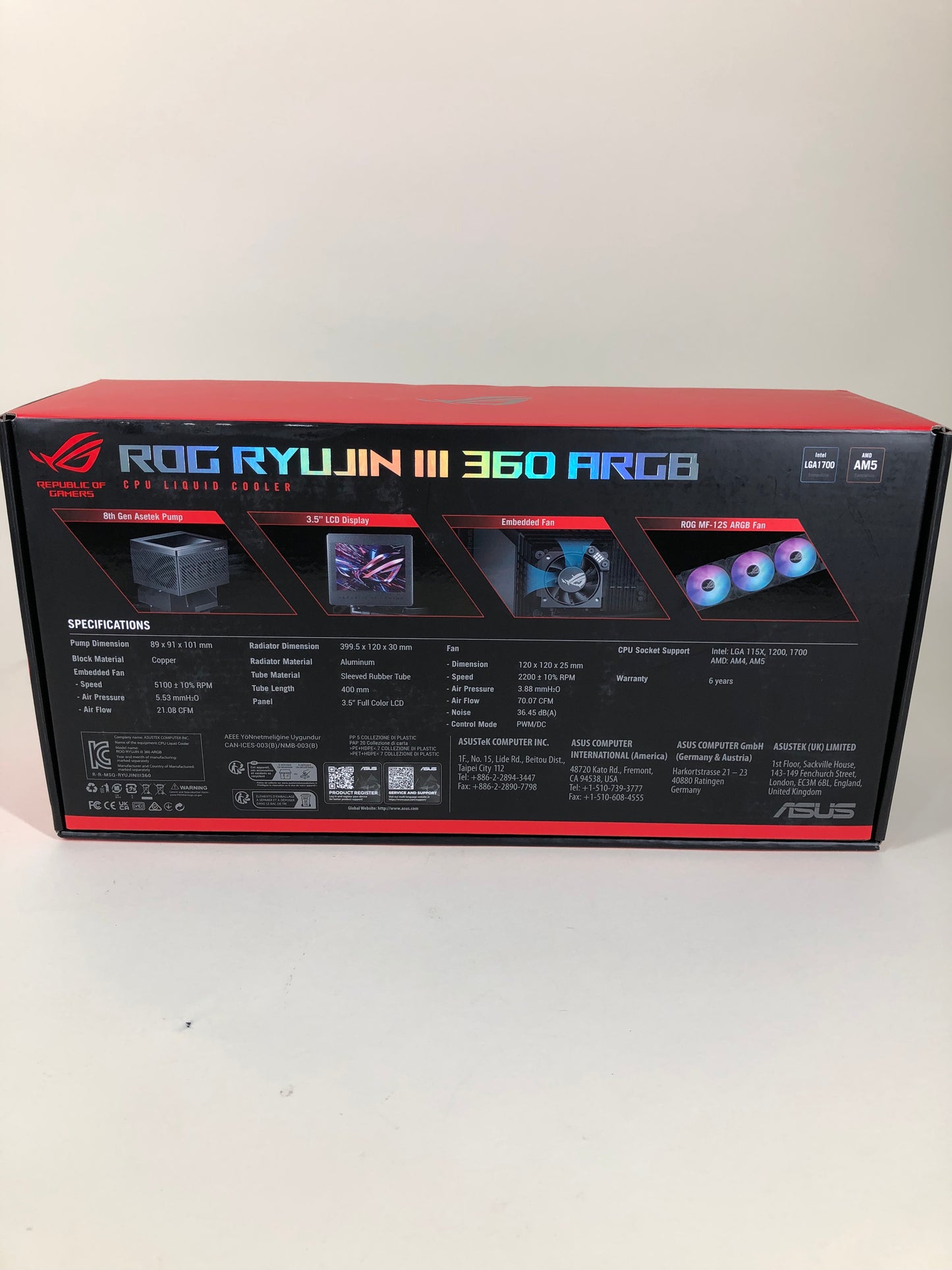 New ASUS ROG RYUJIN III 360 ARGB CPU Liquid Cooler