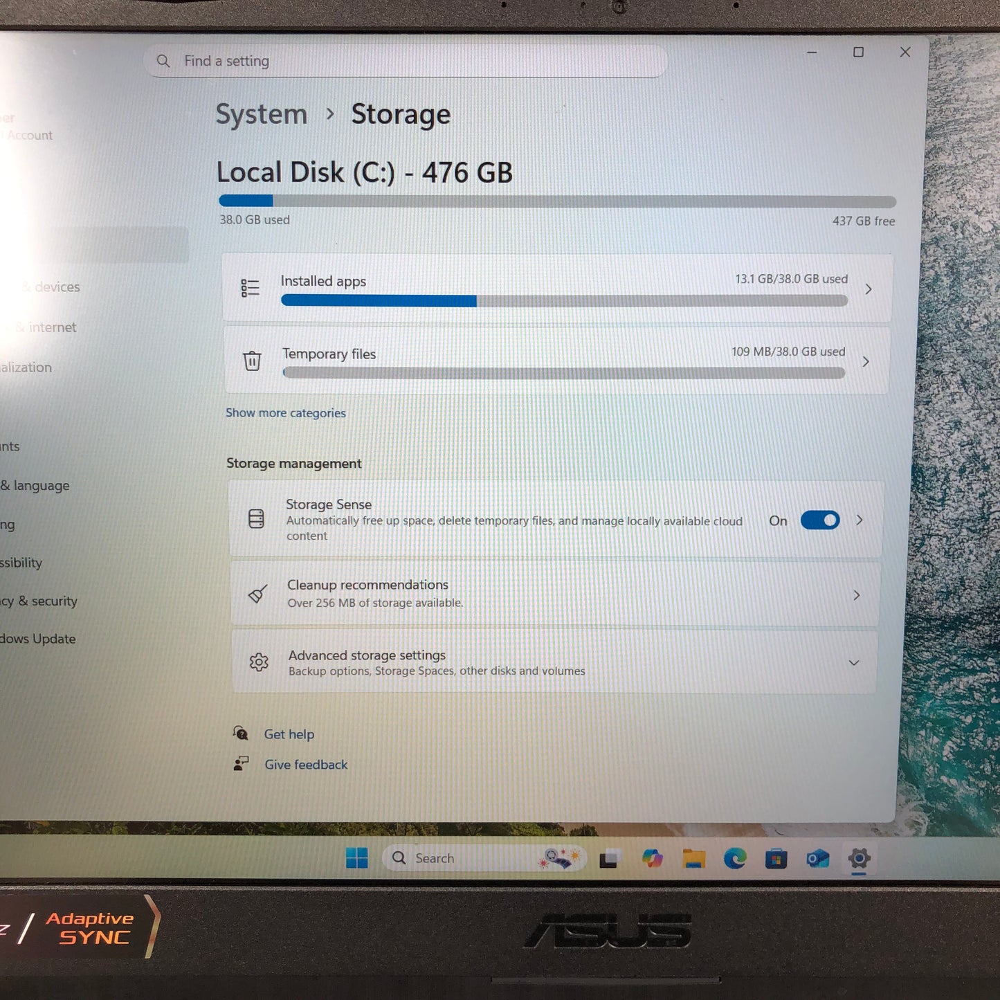 ASUS TUFGAMING A15 15.6" RYZEN 5 7537HS 3.3GHz 8GB RAM 512GB SSD GeForce RTX 2050
