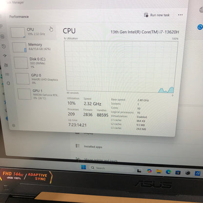 New Asus 15.6" i7-13620H 2.4GHz 16GB RAM 1TB SSD GeForce RTX 4060