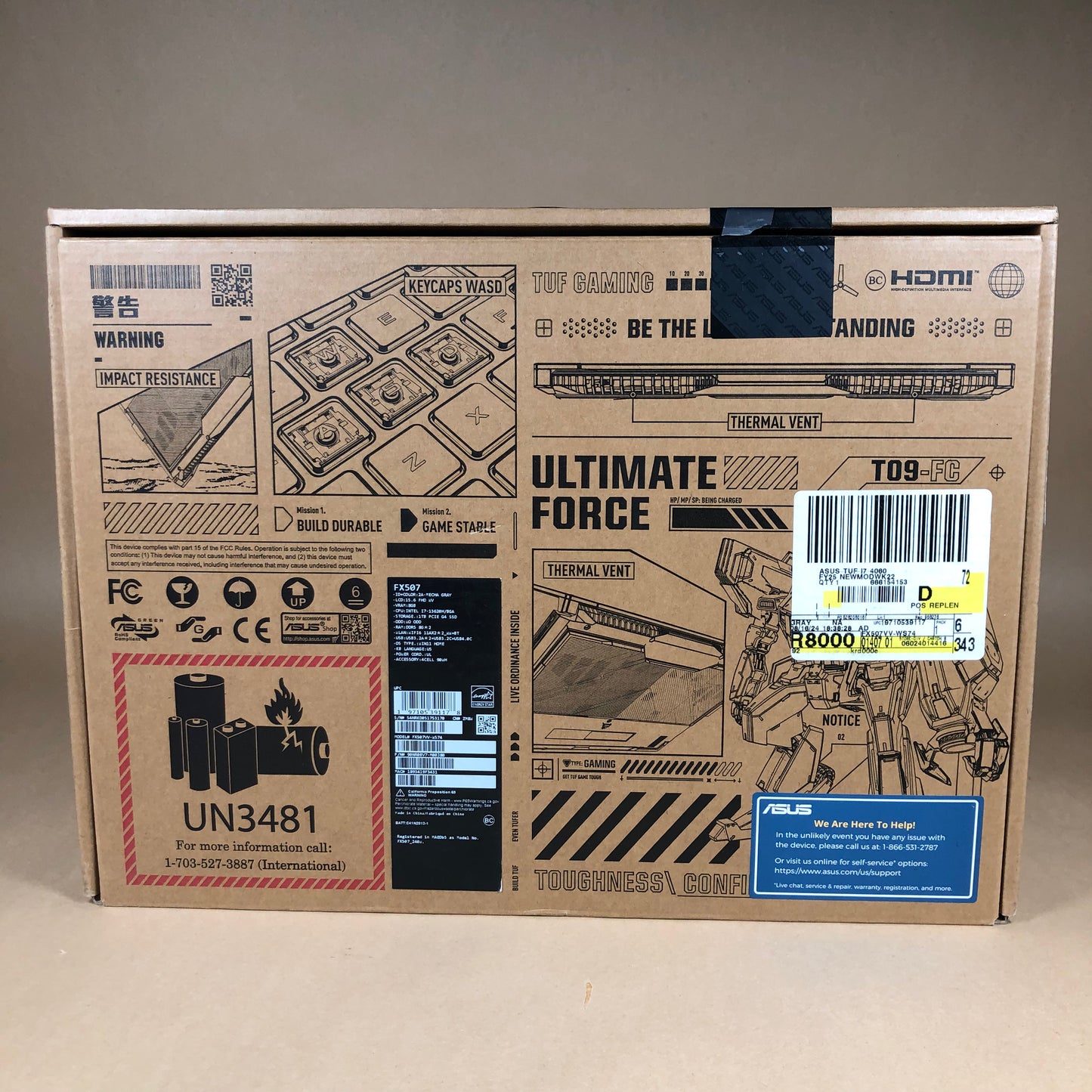 New Asus 15.6" i7-13620H 2.4GHz 16GB RAM 1TB SSD GeForce RTX 4060