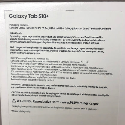WiFi Only Samsung Galaxy Tab S10+ 12.4" 256GB Gray SM-X820