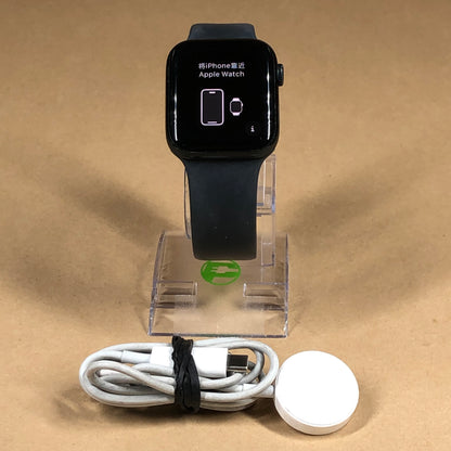 Unlocked Apple Watch SE 2nd Gen 44MM Black Aluminum Black Sport Band A2727