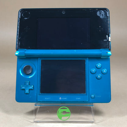 Nintendo 3DS Handheld Game Console Only CTR-001 Aqua Blue Charge Port
