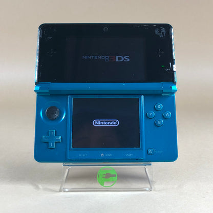 Nintendo 3DS Handheld Game Console Only CTR-001 Aqua Blue Charge Port