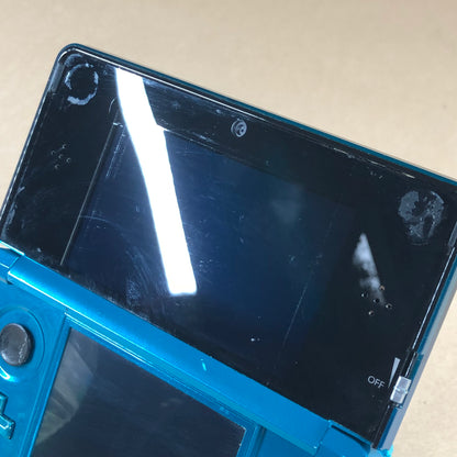 Nintendo 3DS Handheld Game Console Only CTR-001 Aqua Blue Charge Port