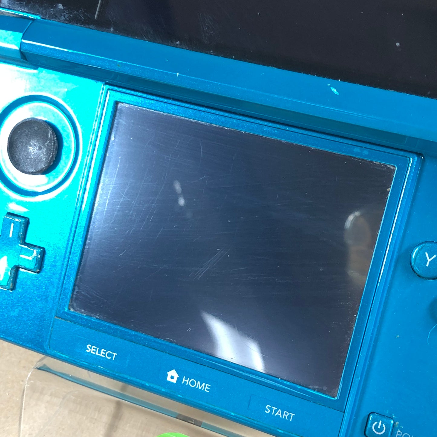 Nintendo 3DS Handheld Game Console Only CTR-001 Aqua Blue Charge Port