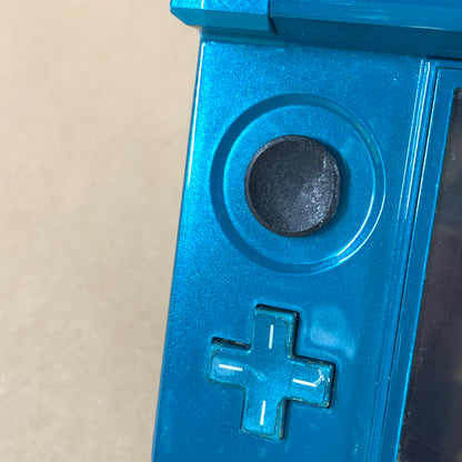 Nintendo 3DS Handheld Game Console Only CTR-001 Aqua Blue Charge Port