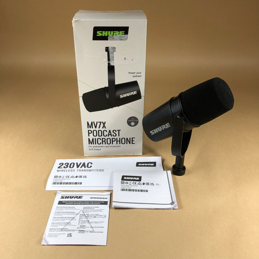 Shure MV7X 50 Hz to 16,000 Hz Podcast Microphone