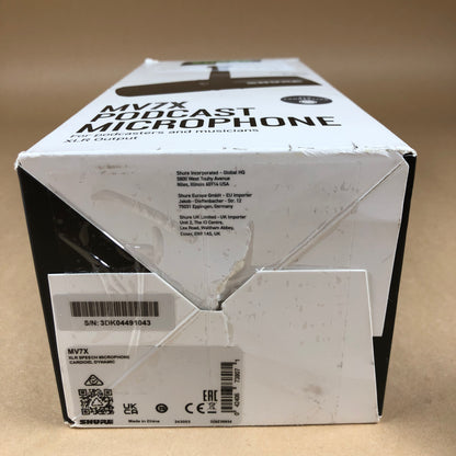 Shure MV7X 50 Hz to 16,000 Hz Podcast Microphone