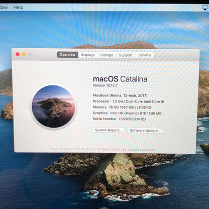 2017 Apple MacBook 13.3" i5 1.3GHz 16GB RAM 256GB SSD Rose Gold