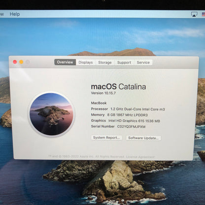 2017 Apple MacBook 12" Intel m3 1.2GHz 8GB RAM 256GB SSD Rose Gold A1534