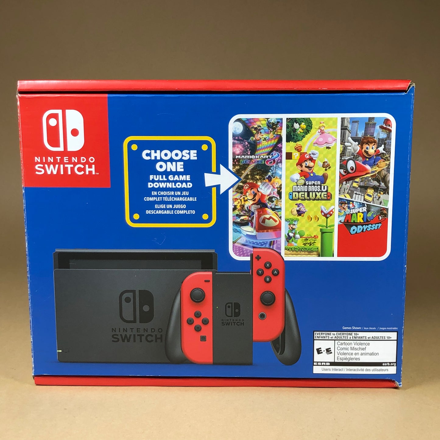 Nintendo Switch v2 Video Game Console HAC-001(-01)  Mario Red Edition