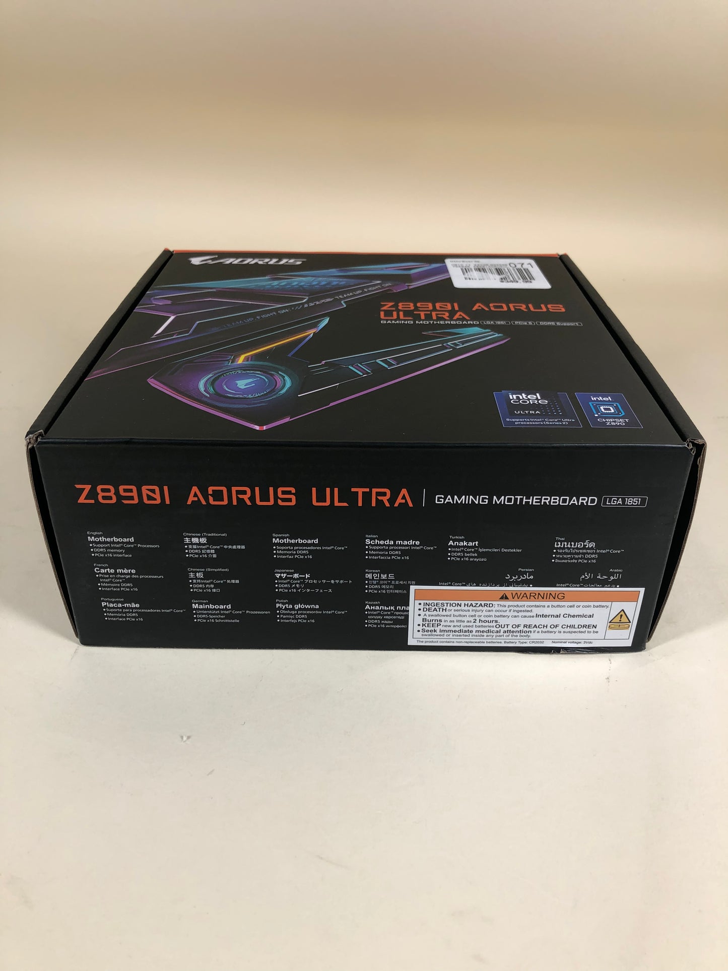 New Gigabyte AORUS Z890I Ultra Gaming Motherboard Mini ITX