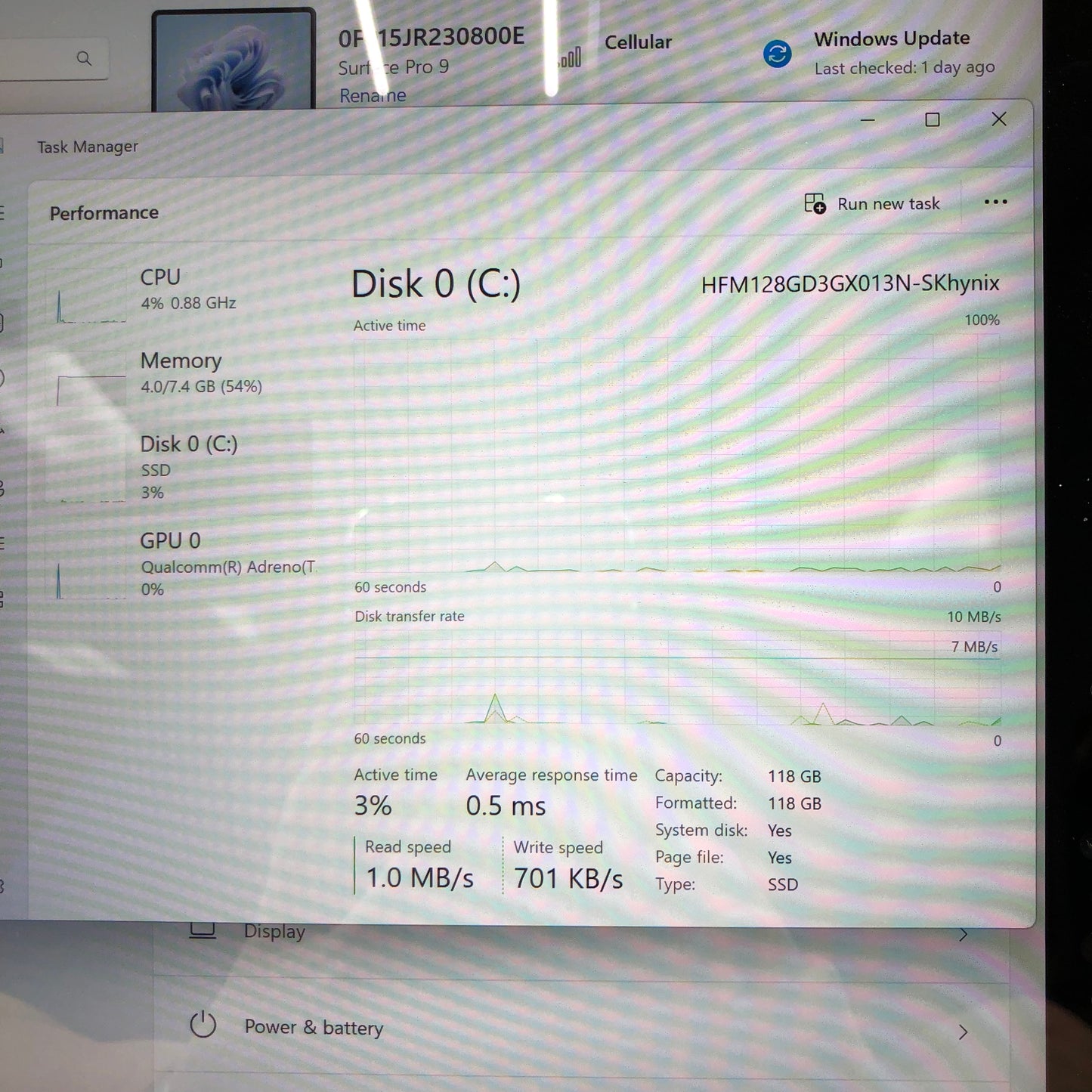 Microsoft Surface Pro 9 1997 13" SQ3 8GB RAM 256GB SSD SQ 3 Adreno 8CX Gen 3