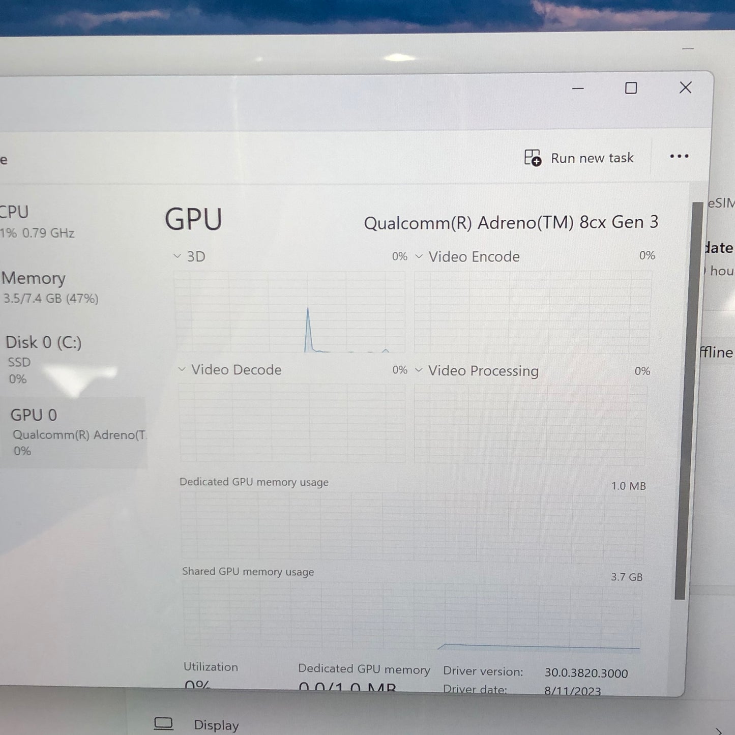 Microsoft Surface Pro 9 1997 13" SQ3 8GB RAM 128GB SSD SQ 3 Adreno 8CX Gen 3
