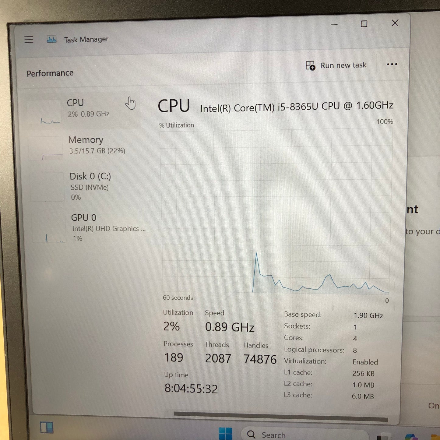 Lenovo ThinkPad T490 14" i5-8365U 1.9GHz 16GB RAM 512GB SSD