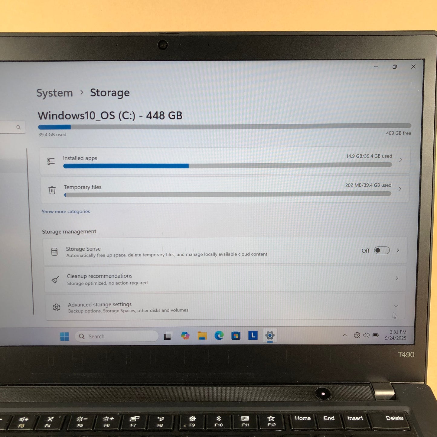 Lenovo ThinkPad T490 14" i5-8365U 1.9GHz 16GB RAM 512GB SSD