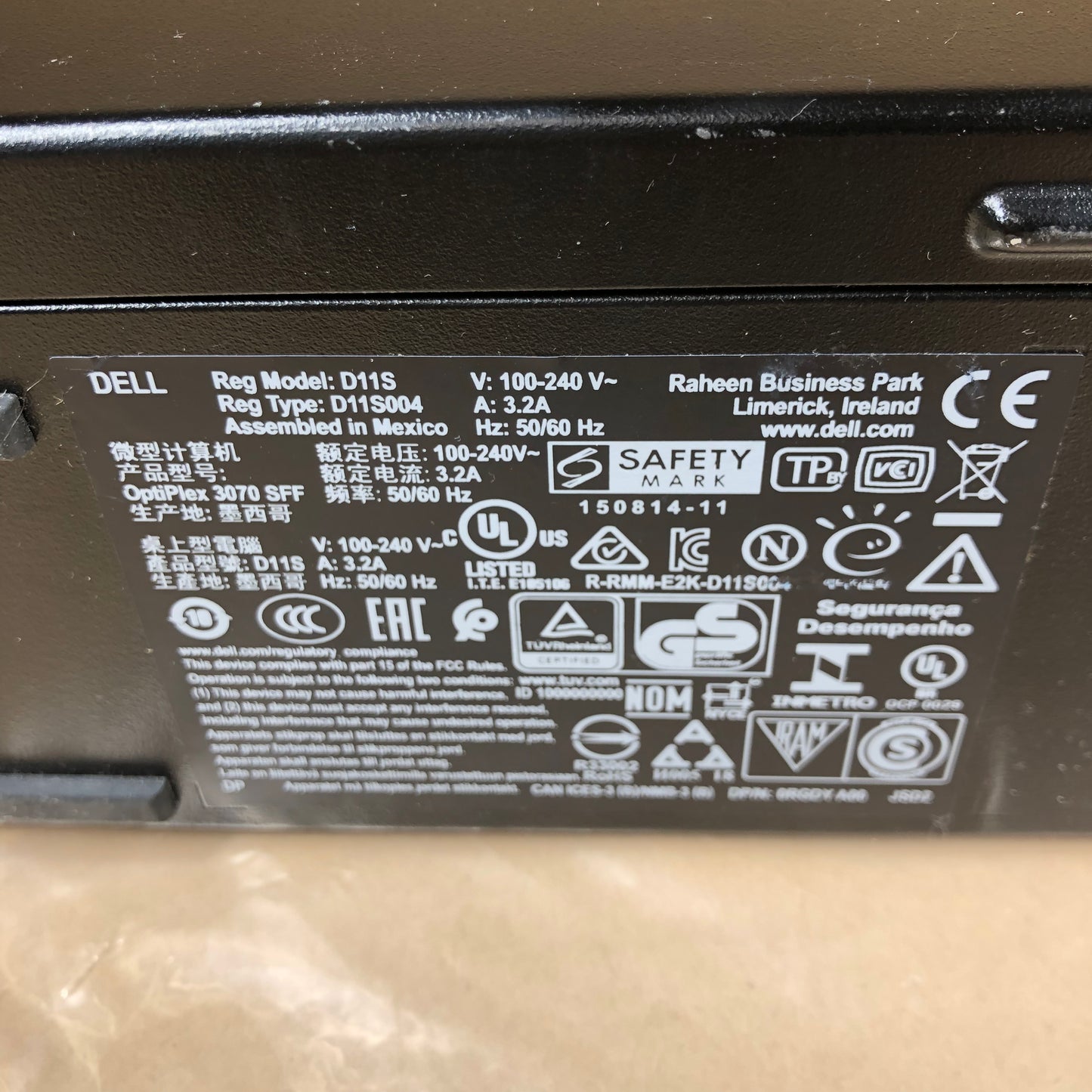 Dell OptiPlex 3070 SFF i5-9500 3.00GHz 16GB RAM NO SSD NO OPERATING SYSTEM