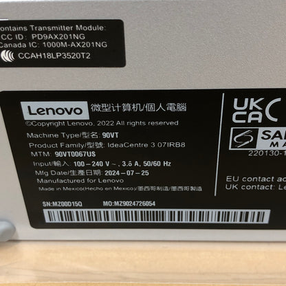 Lenovo ideaCenter Intel 300 3.90GHz 8GB RAM 512GB SSD