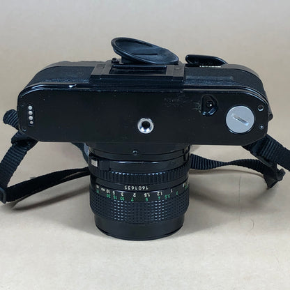 Canon A-1 Black 35mm Focal-Plane Shutter SLR Film Camera with 2 Lens