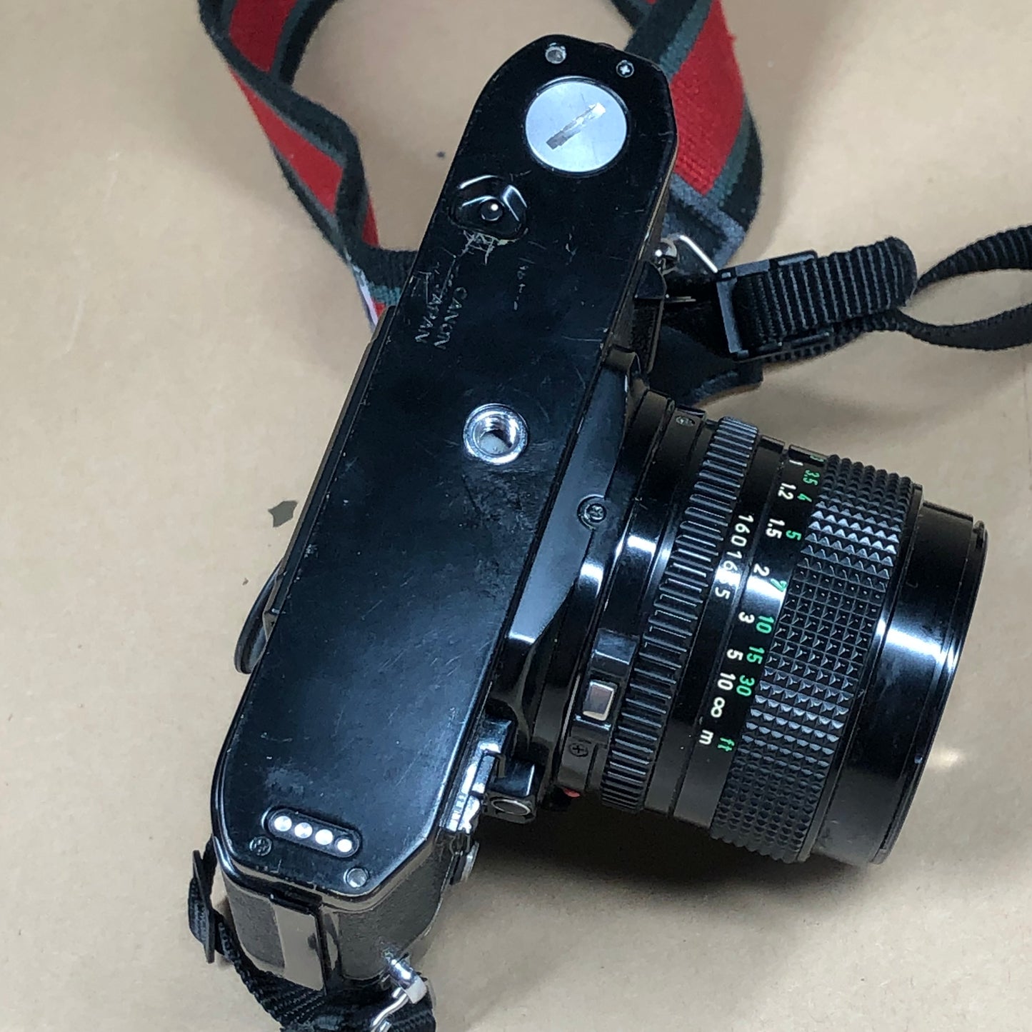 Canon A-1 Black 35mm Focal-Plane Shutter SLR Film Camera with 2 Lens
