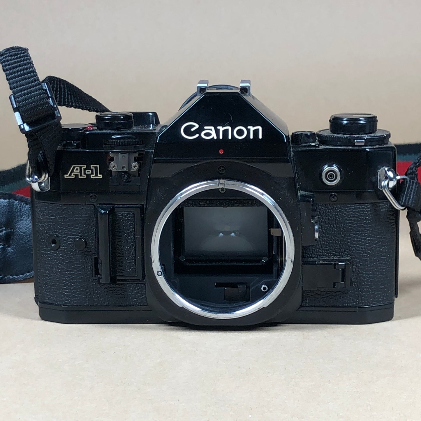 Canon A-1 Black 35mm Focal-Plane Shutter SLR Film Camera with 2 Lens