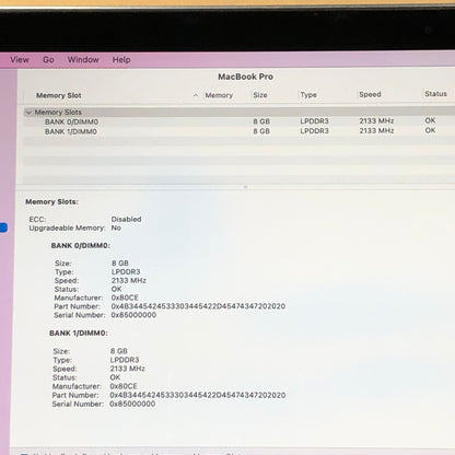 2017 Apple MacBook Pro 15" i7 2.8GHz 16GB RAM 256GB SSD Space Gray A1707