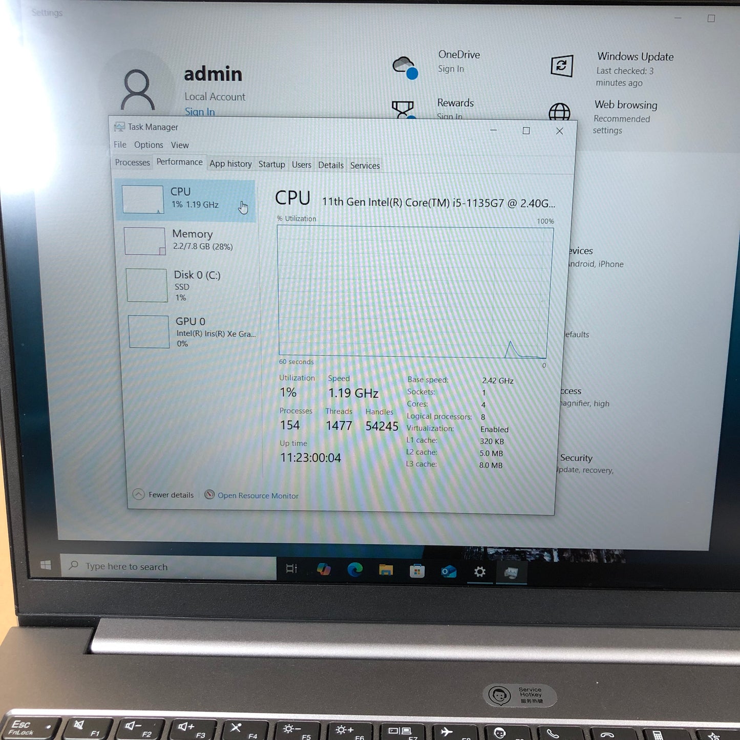 Lenovo ThinkBook 15 G2 ITL 15.6" i5-1135G7 2.8GHz 8GB RAM 256GB SSD