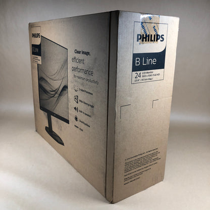New Philips 24" 241B8QJEB/27 FHD IPS LCD 60Hz LCD Monitor